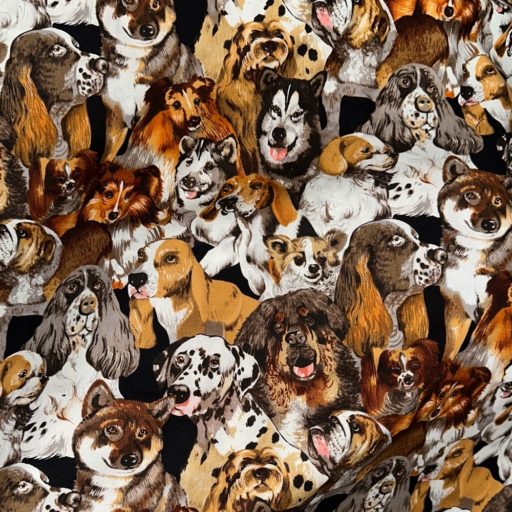 Whiskers & Paws by Hoffman California International Dog Print Fabric